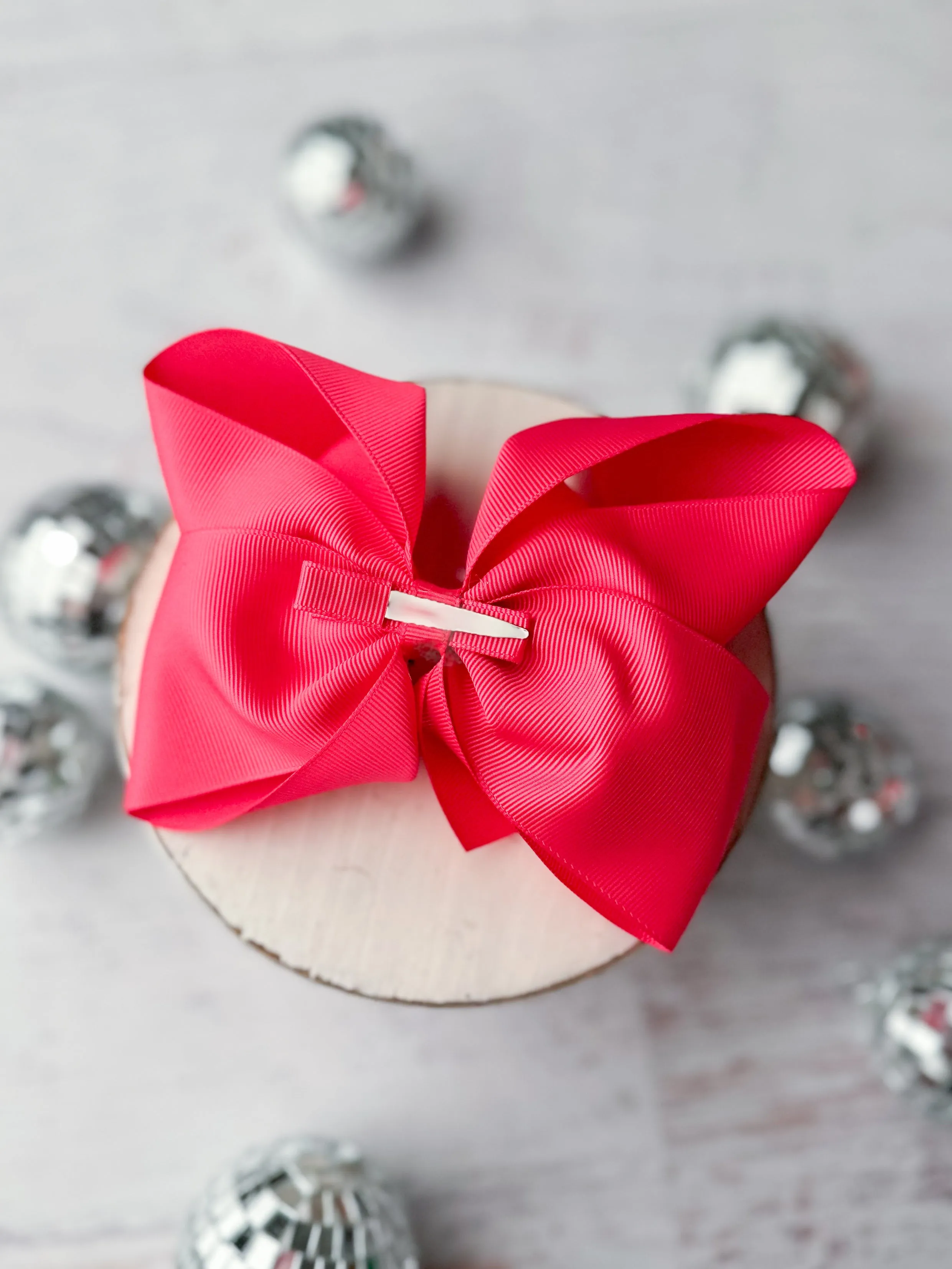 Oversize Grosgrain Hair Bow - Alligator Clip - 5.5"