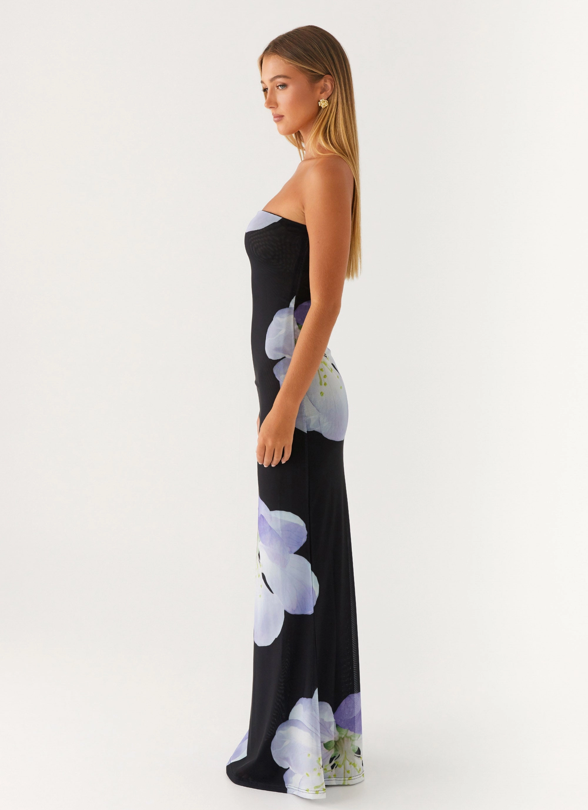 Jorja Maxi Dress - Flower Print Peach Tone