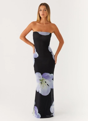 Oversized Fit Jorja Maxi Dress - Flower Print Jorja Maxi Dress - Flower Print Earth Colors Calm Silhouette