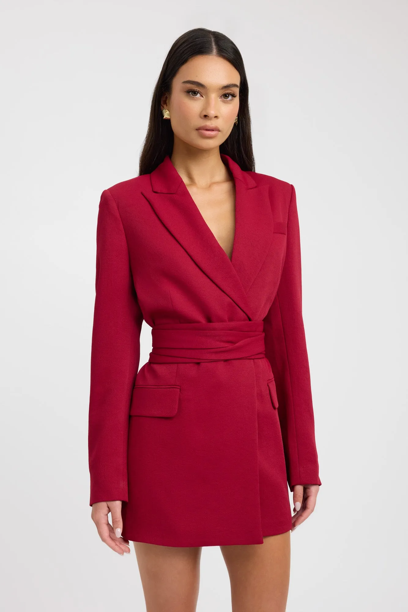 Flow Sleeve Elegant Everyday Oyster Blazer Dress