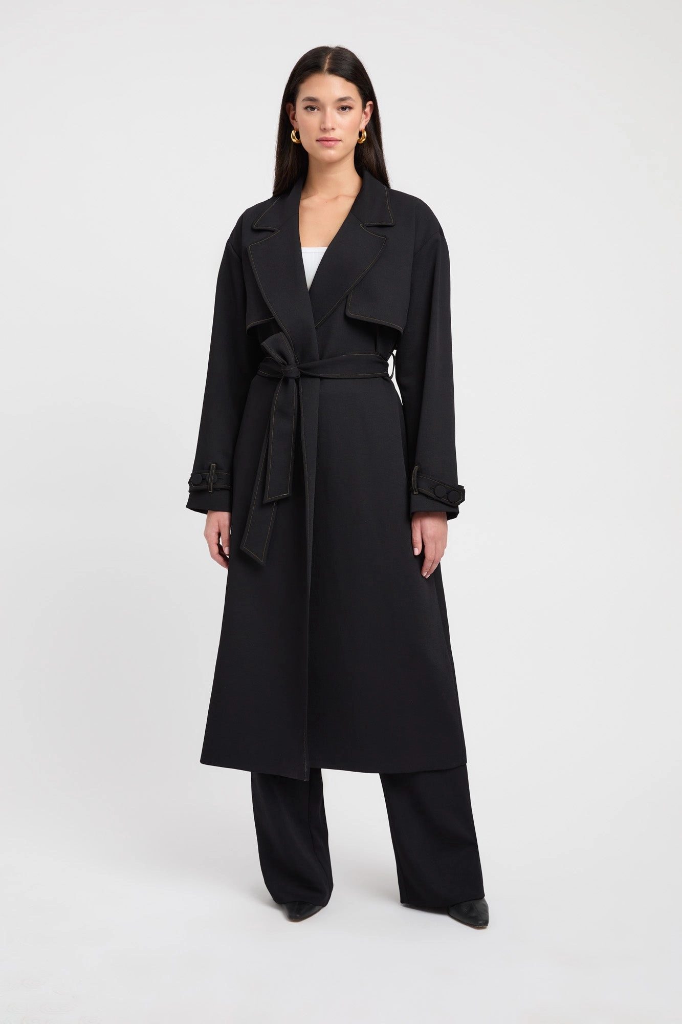 Tailored Silhouette Program Oyster Contrast Trench