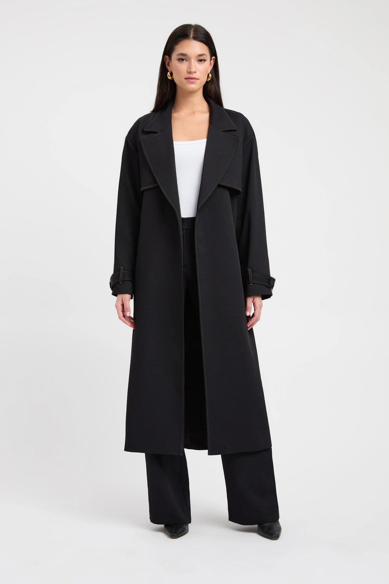 Double Layered Hood Trek Ready Oyster Contrast Trench