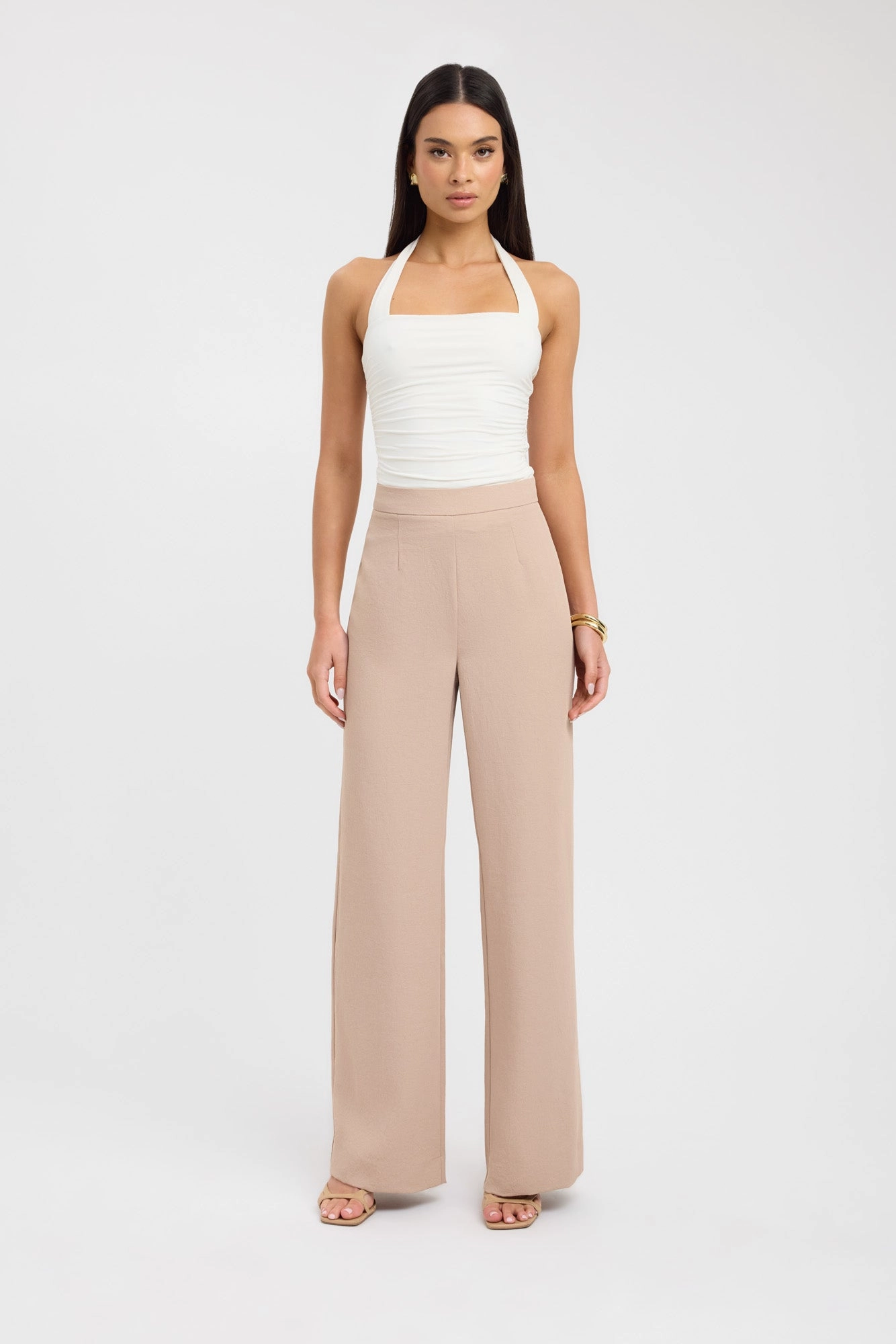 Soft Touch Material Hygienic Coating Oyster Pants