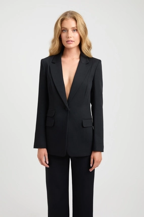 Oyster Pocket Blazer Wrinkle Free Fabric plus-size Variable Baffle Sizing Oyster Pocket Blazer