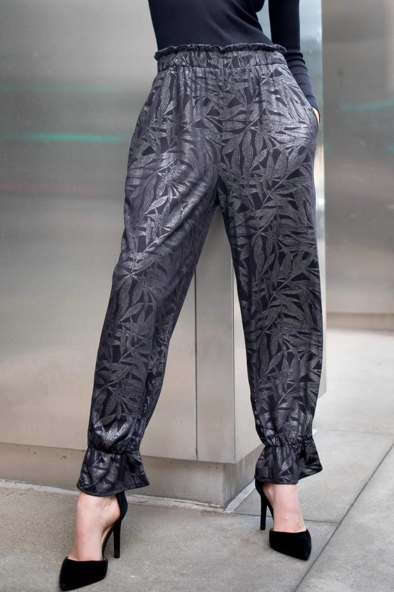 StretchMaterial Pablo Pants-Metallic Fern