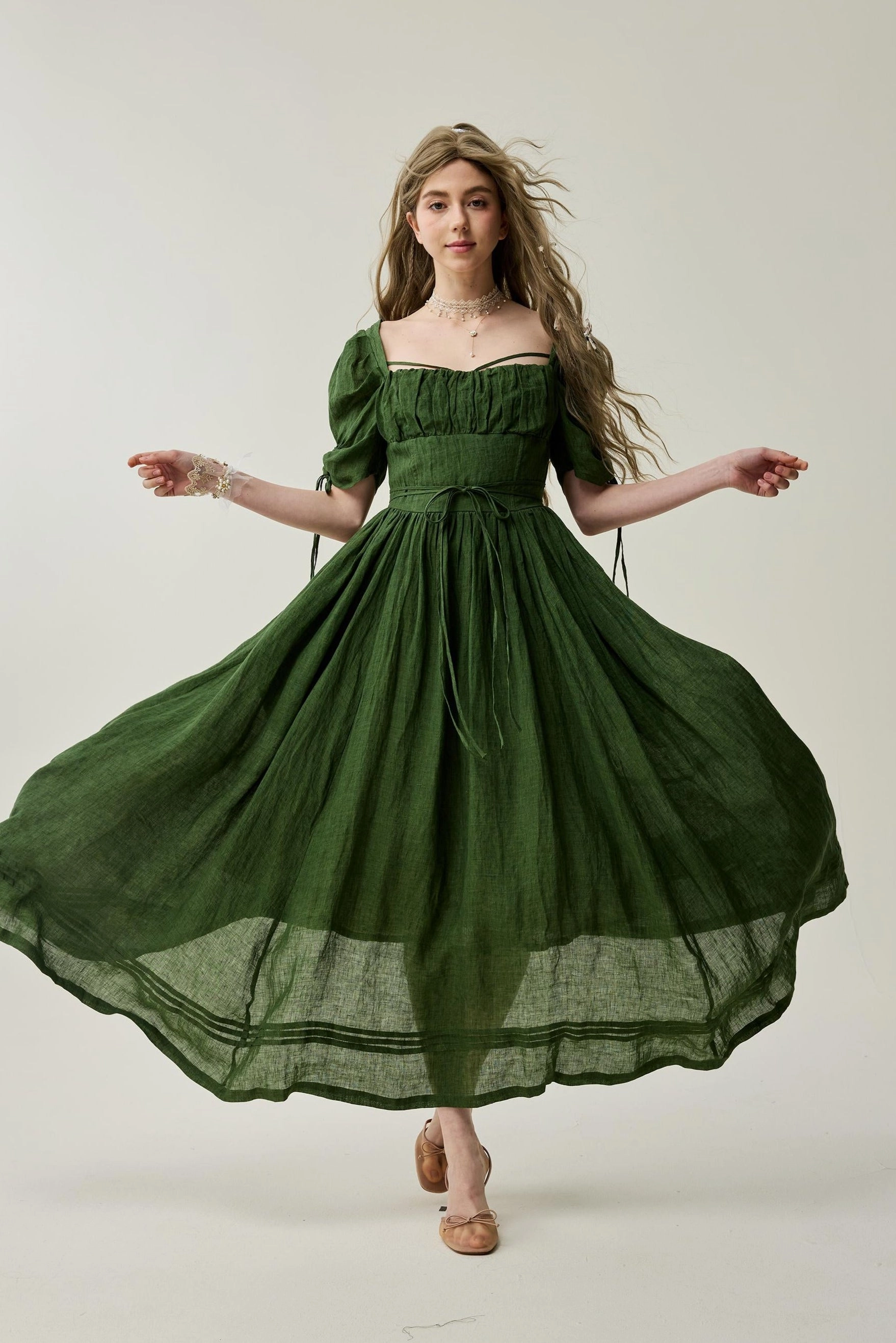 ReinforcedEdging Monette 27 | Corset Linen Dress