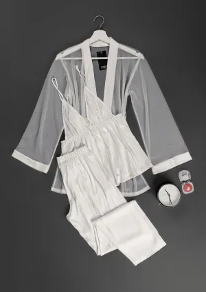 Pajama 3 Pcs Satin Model Number 3476