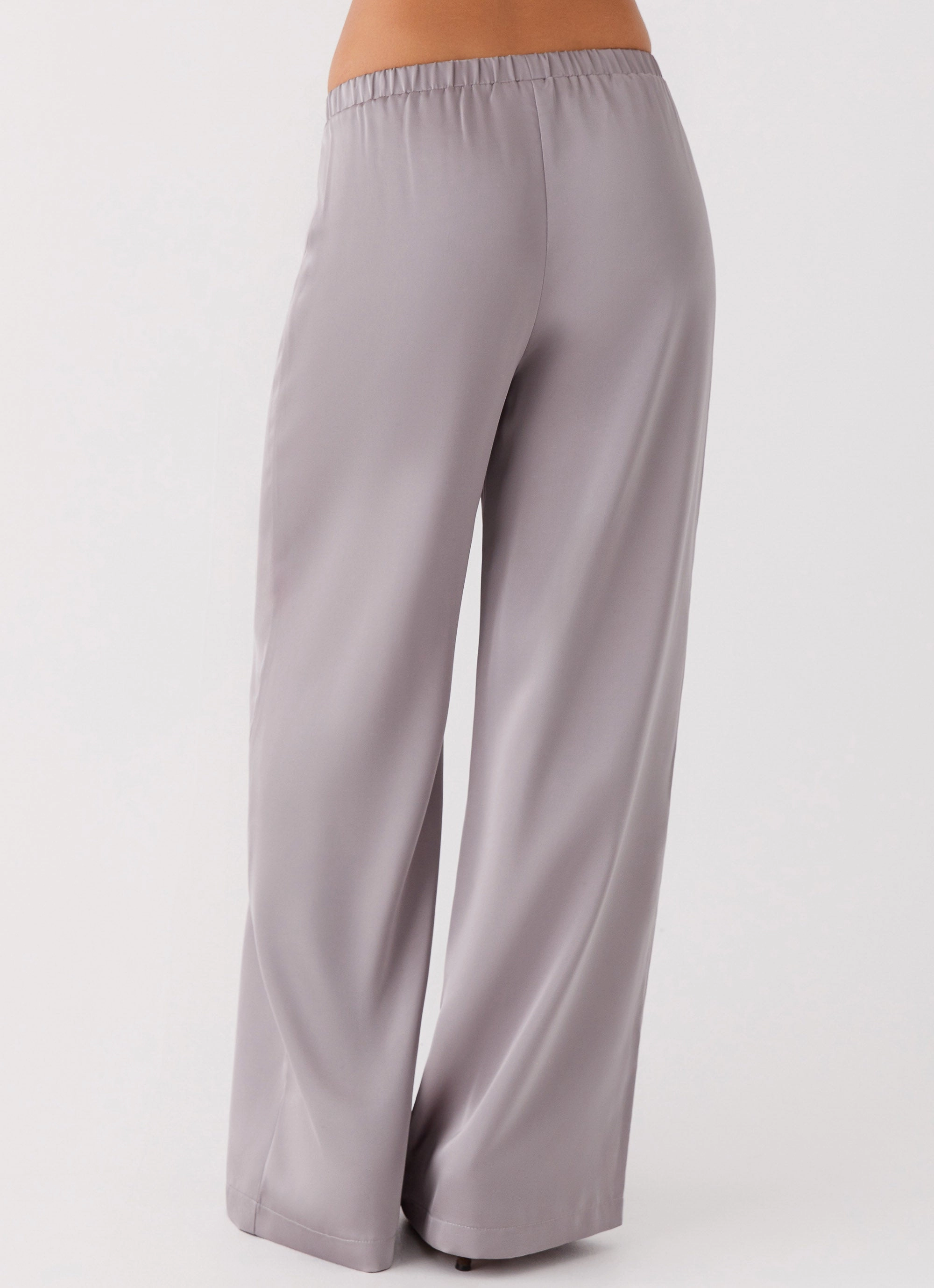 Palm Cove Satin Pants - Grey OdorResistantLining