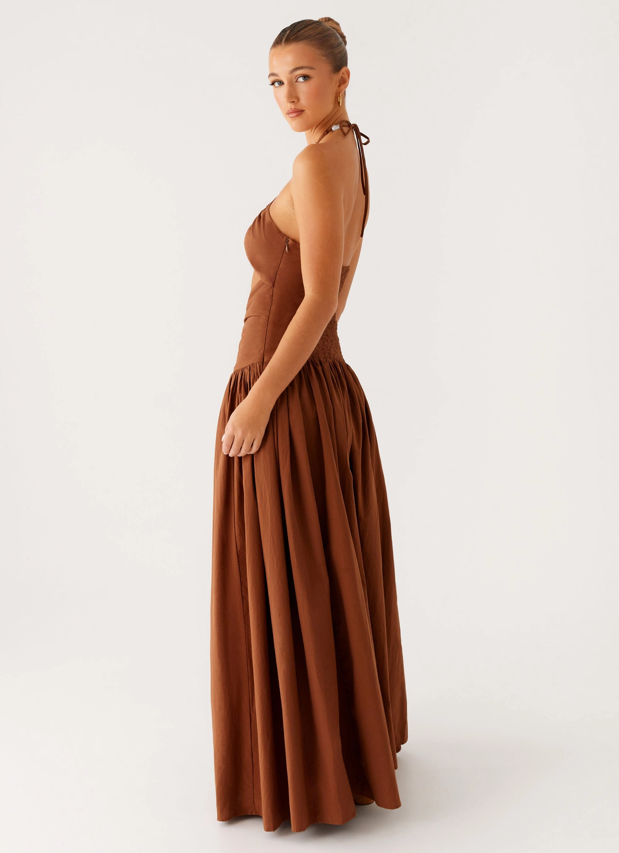 Paltrow Maxi Dress - Chocolate Texture Softness Sophisticated Design