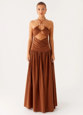 Paltrow Maxi Dress - Chocolate Flexible Fit Paltrow Maxi Dress - Chocolate Coastal Soft Cool Motion