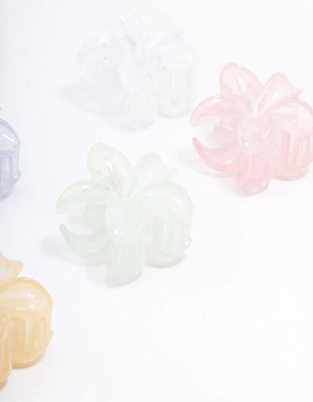 Pastel Mini Tropical Hair Claw 6-Pack