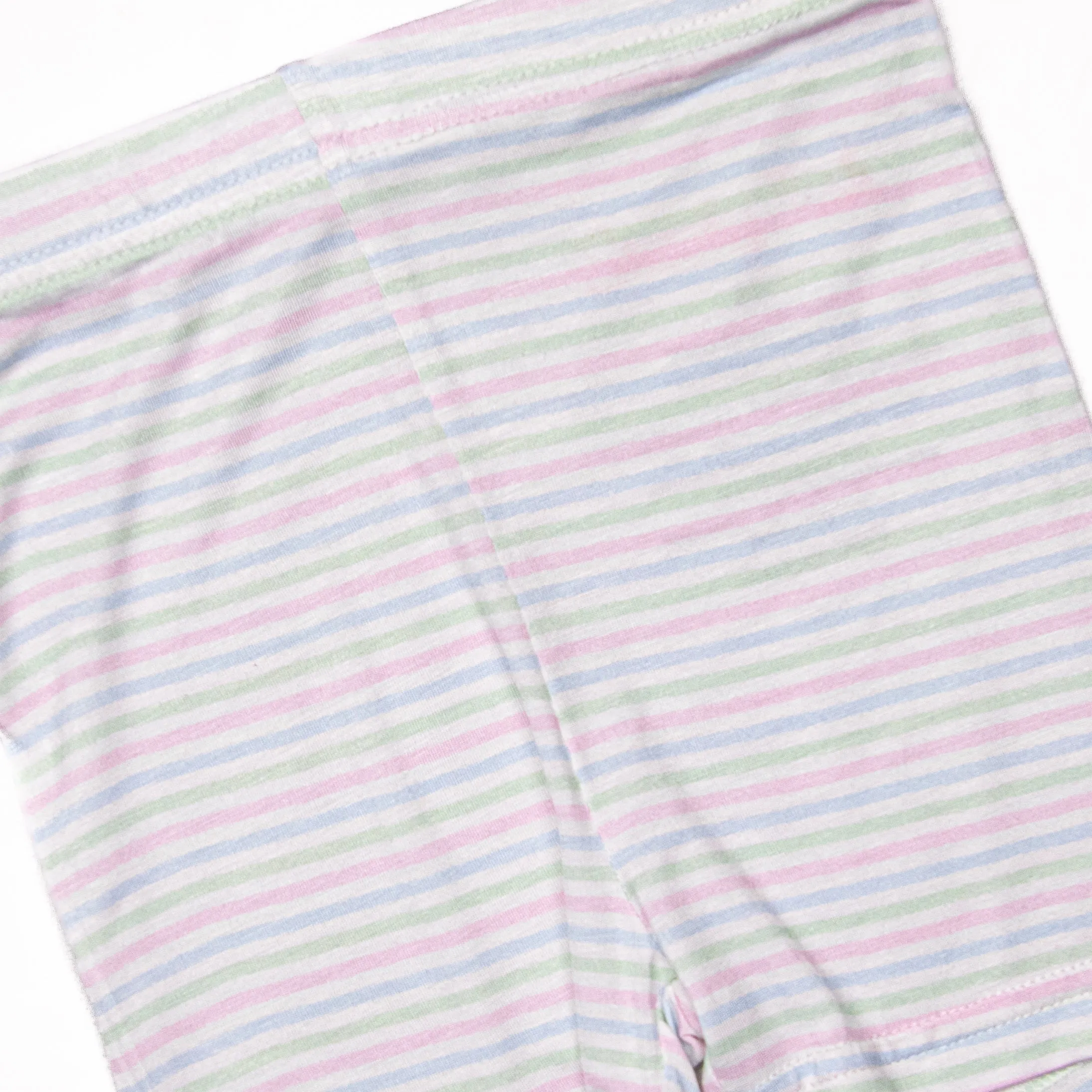 Pastel Pinstripe Bamboo Pajama Short Set, Blue