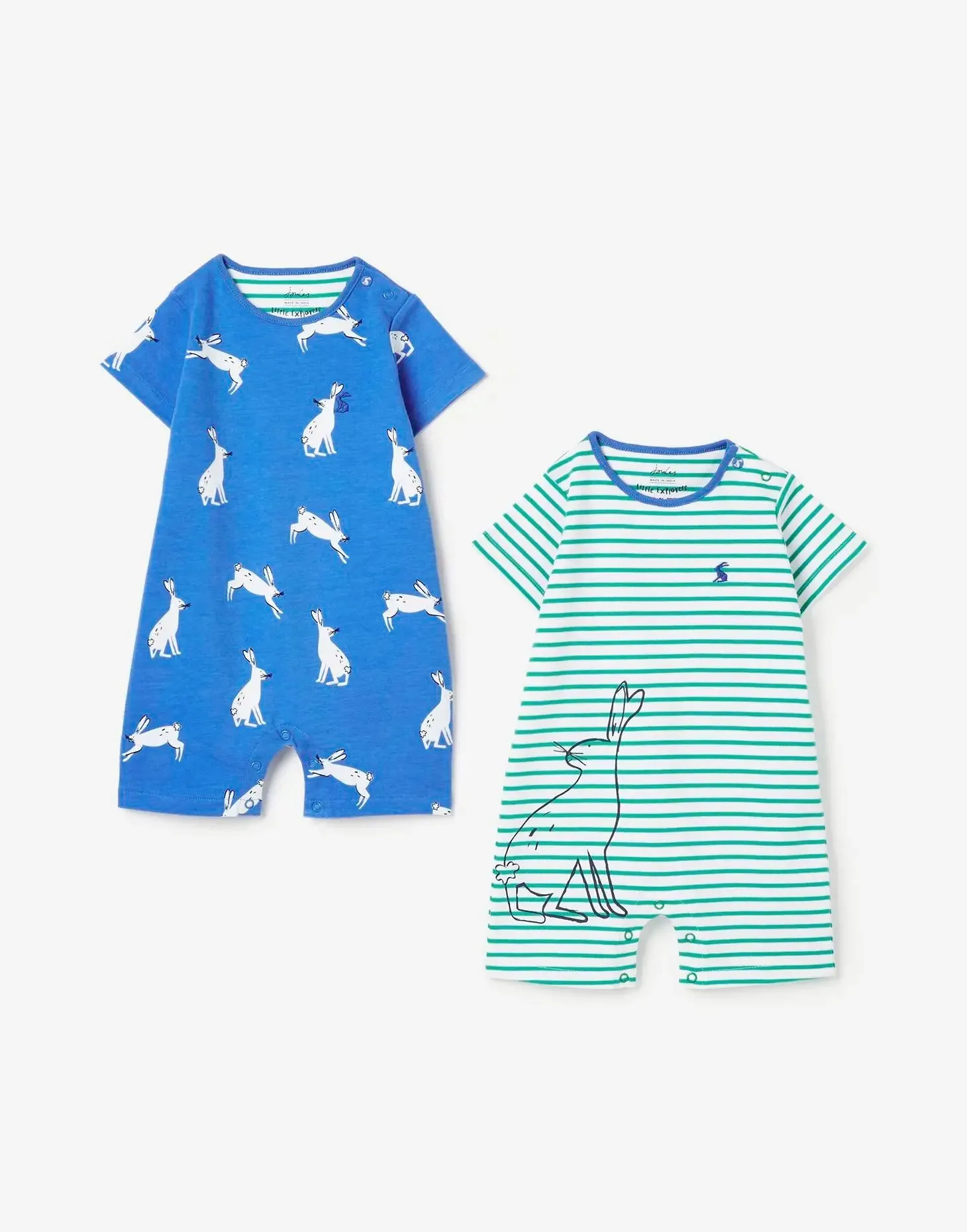 Patch Organically Grown Cotton 2 Pack Rompers | Joules