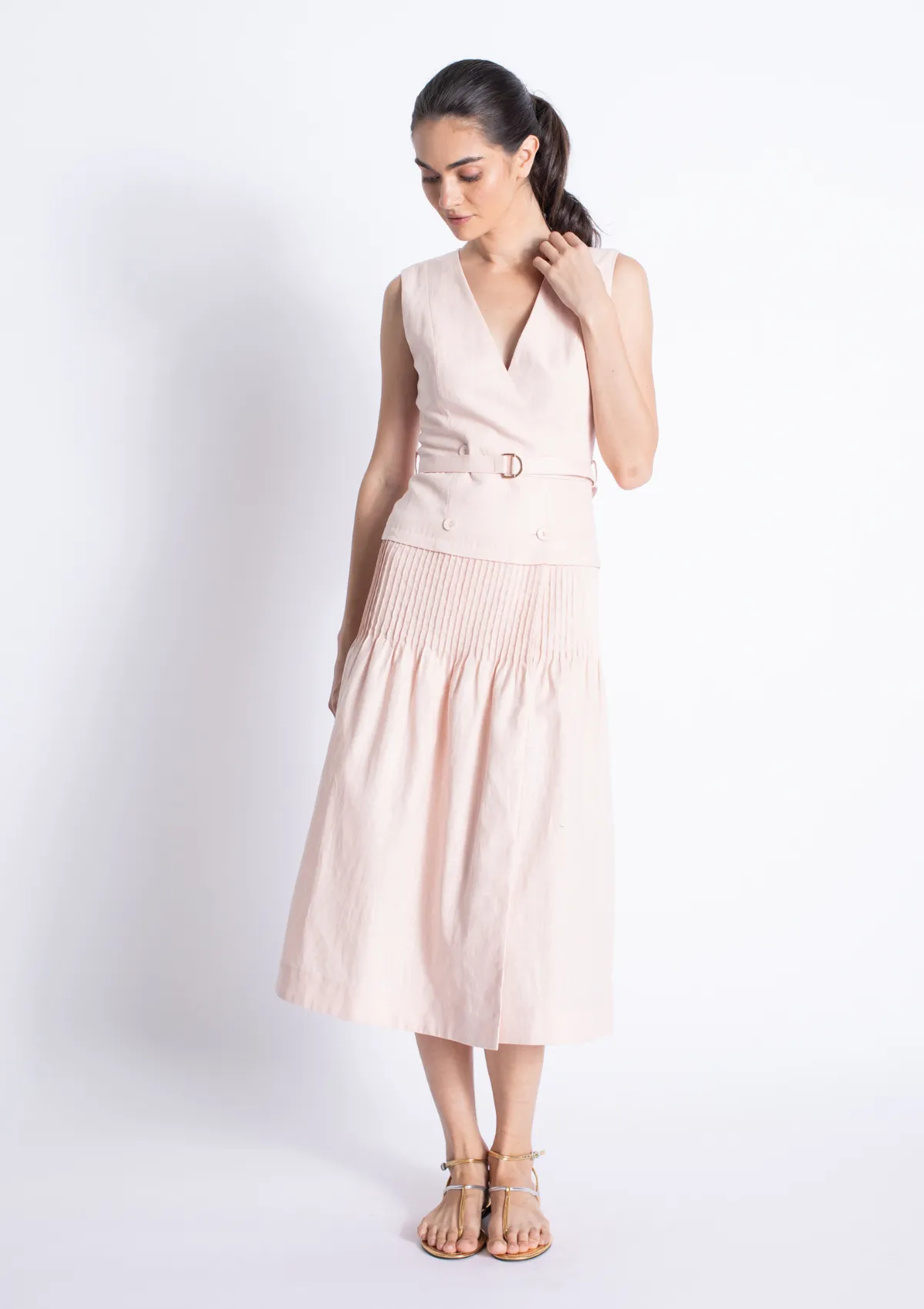 Raven Linen Dress Trend Detail Gender Fluid