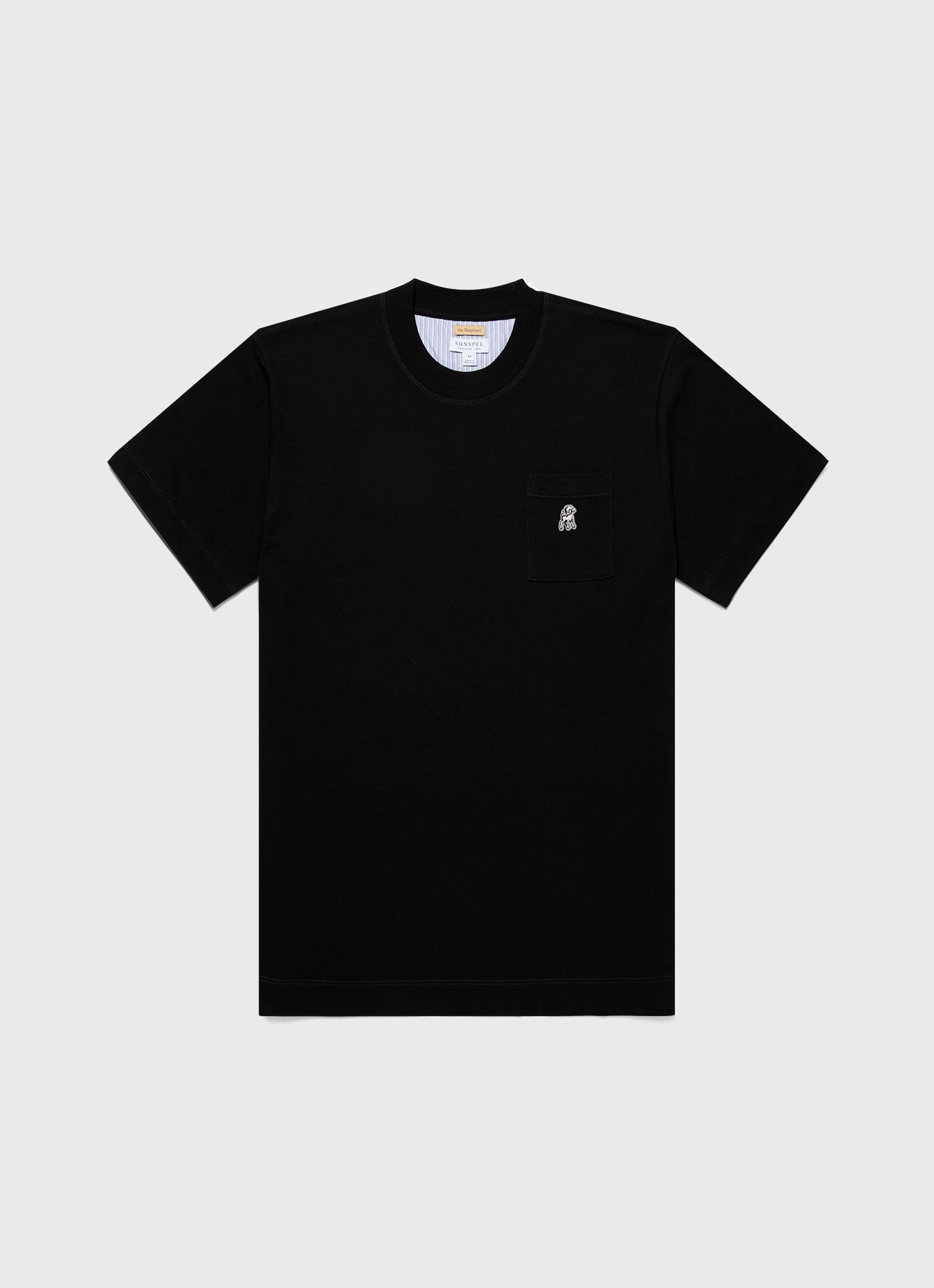 Men's Sunspel x the Shepherd UNDERCOVER Heavyweight T-shirt in Black Slim fit clothing