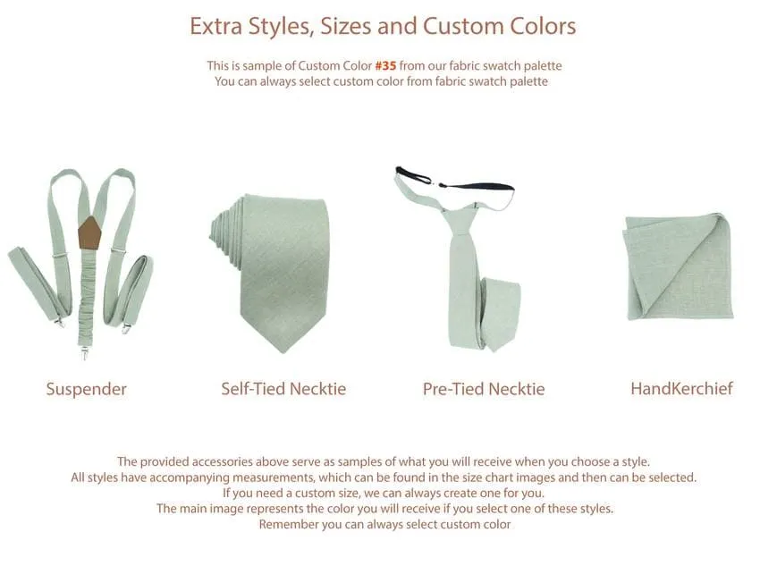 Peach Wedding Bow Ties - Eco-Friendly Linen Elegance for Men