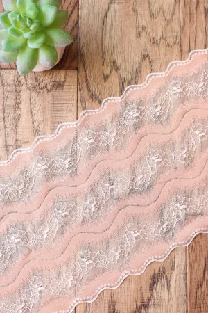 Peaches & Cream 7.5" Wide Stretch Lace