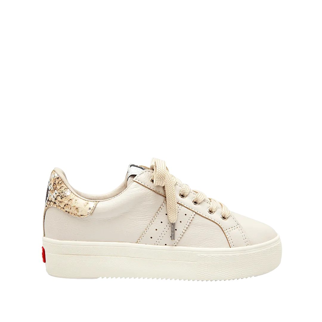 Pearlized leather sneakers
