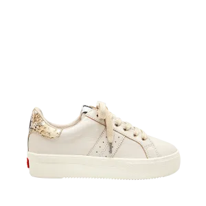Pearlized leather sneakers