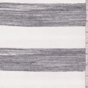 Pearl/Onyx Static Stripe Rayon Jersey Knit Fabric