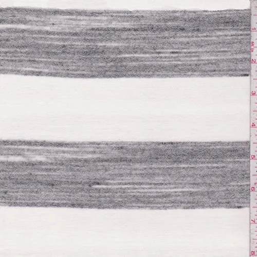 Pearl/Onyx Static Stripe Rayon Jersey Knit Fabric