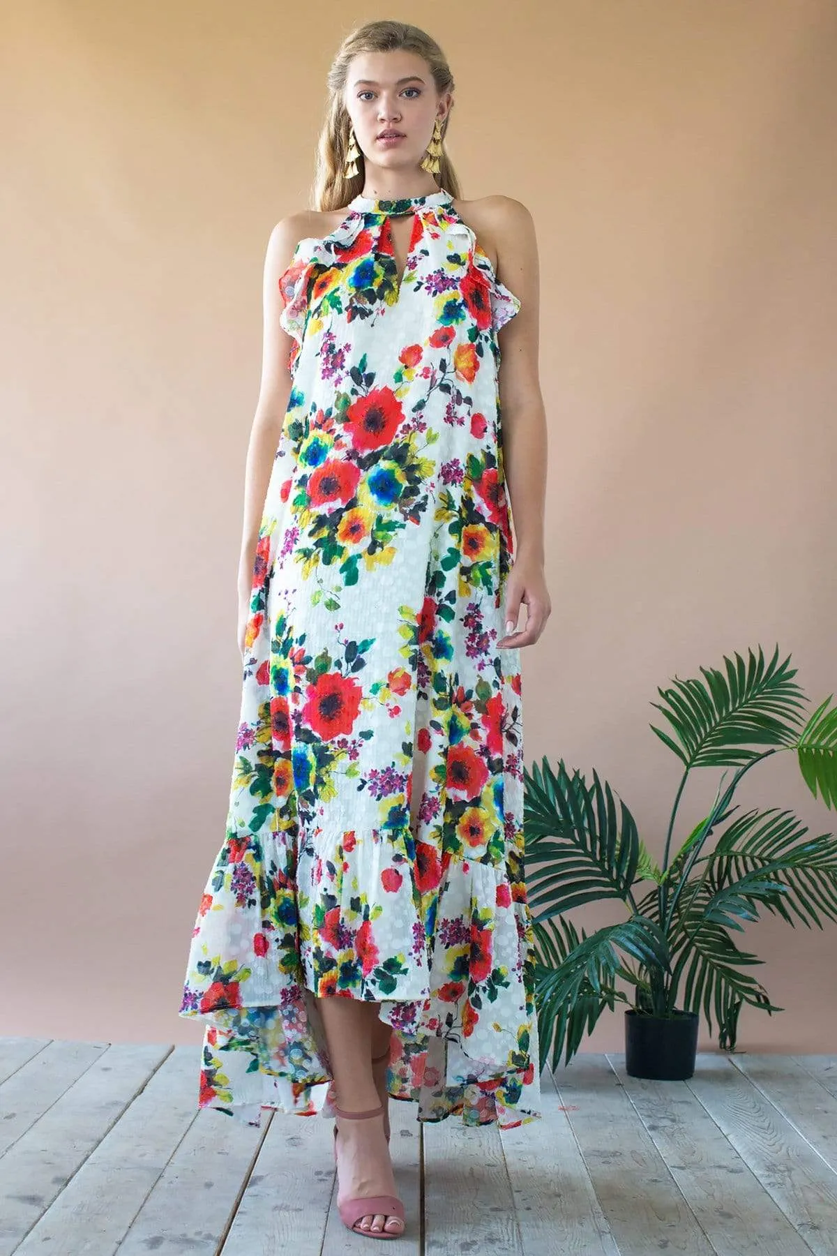 Peking Dress - Vienna Bloom Pleated-Skirt French Vibe