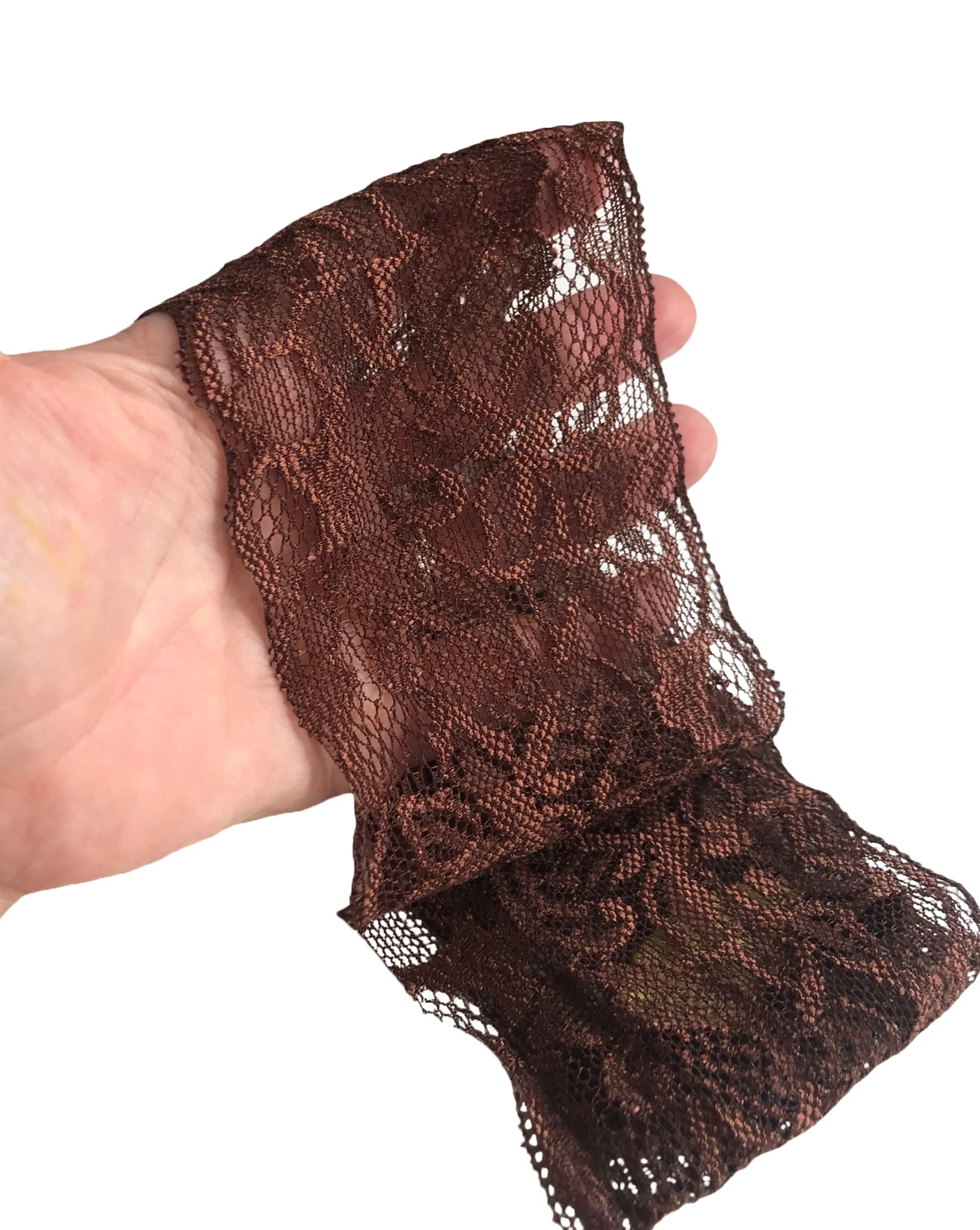 Perfect brown floral lace headband
