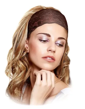 Perfect brown floral lace headband