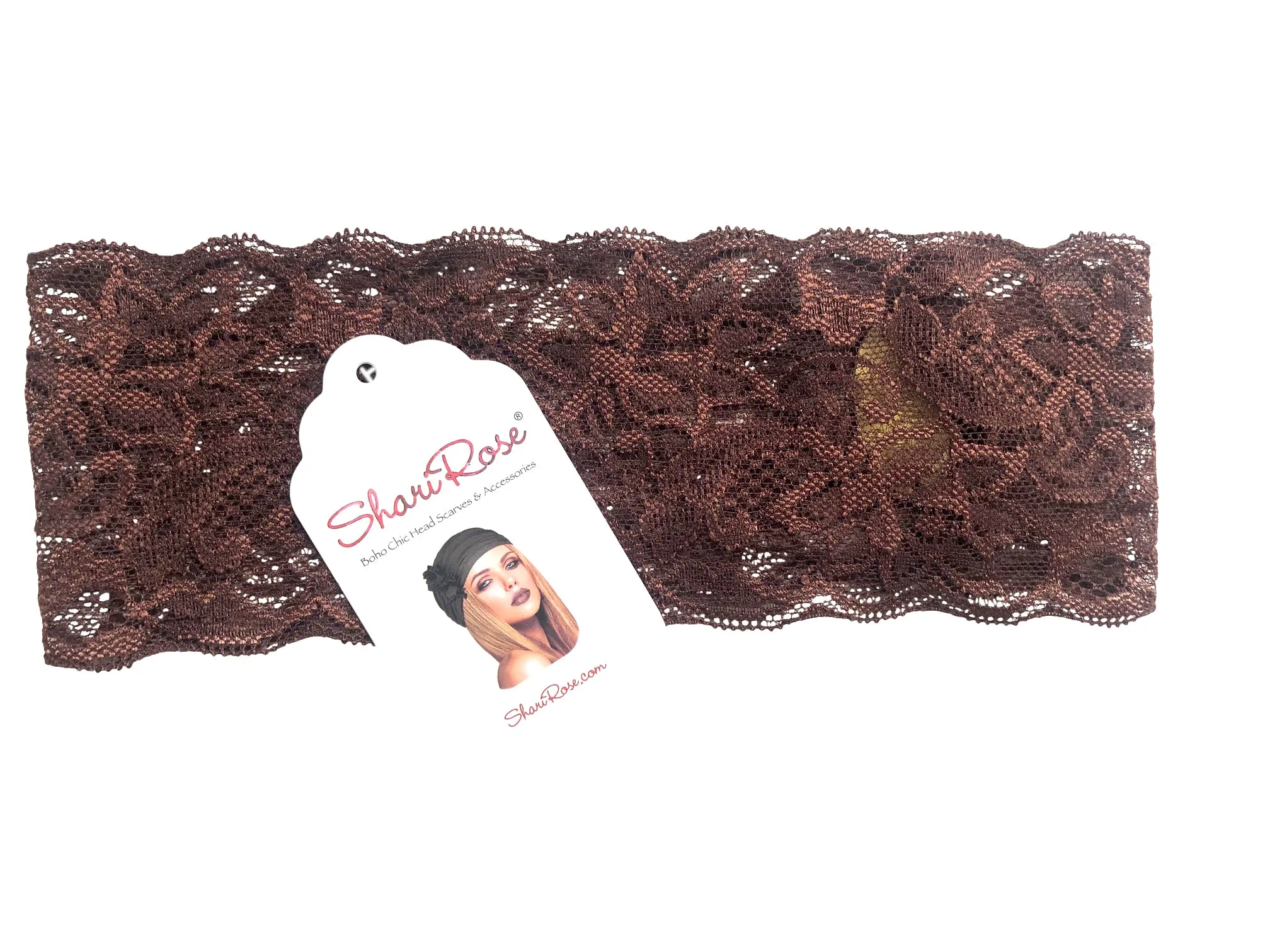 Perfect brown floral lace headband