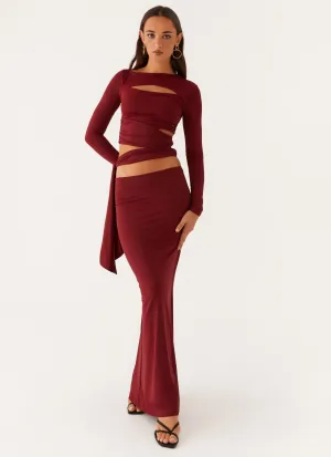 Fashion Fit Alix Maxi Skirt - Mulberry