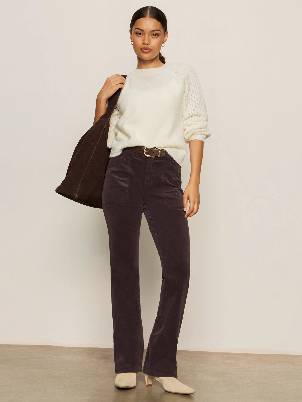 Corduroy Hayden Bootcut Pant Semi Sweet Petite Sizing Multi Panel Construction