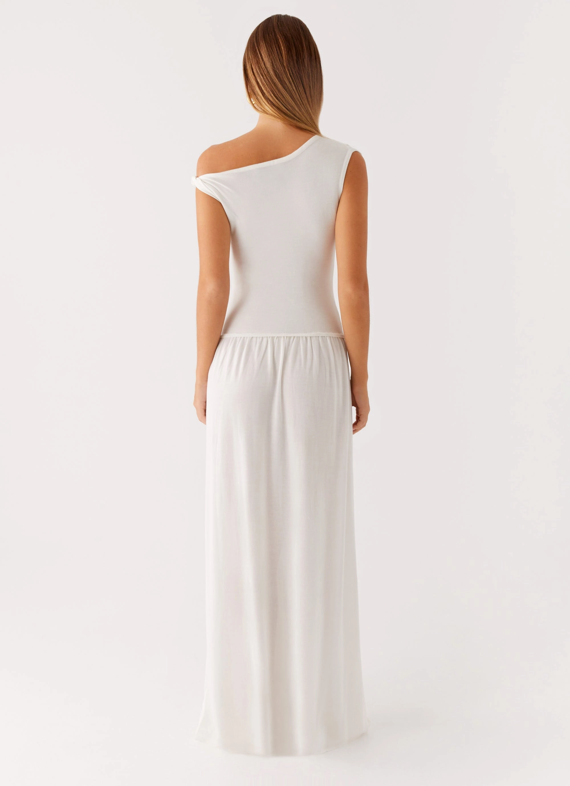 Ardella One Shoulder Maxi Dress - Ivory Comfortable Layer Stylish Choice