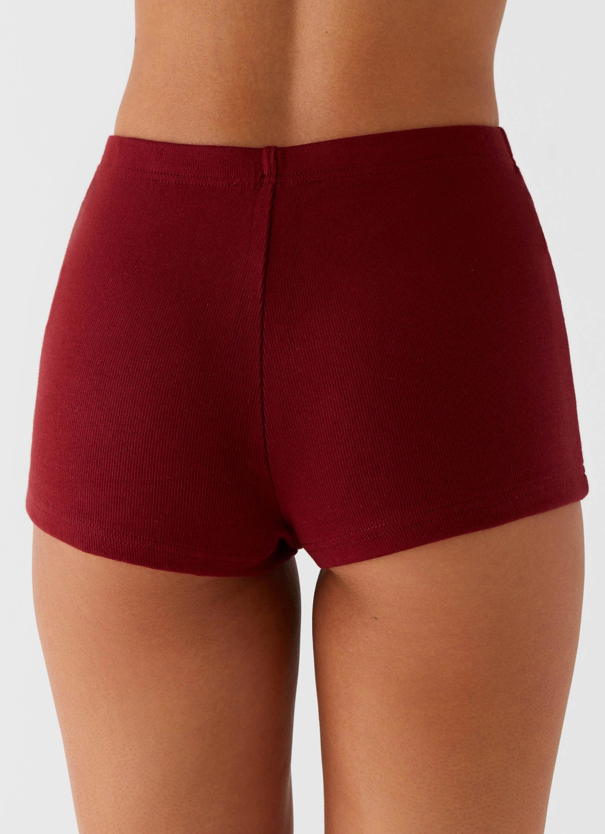 Essential Look Spectate Mini Shorts - Maroon