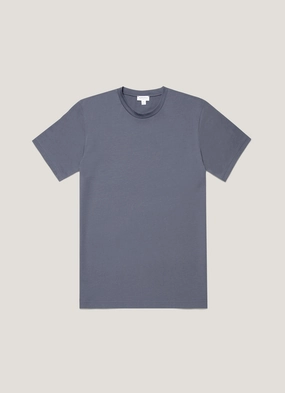 Perfect For Relaxing Men's Riviera Midweight T-shirt in Slate Blue Men's Riviera Midweight T-shirt in Slate Blue Buttery Soft Fabric