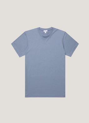 Perfect Shape Men's Riviera Midweight T-shirt in Vintage Blue Men's Riviera Midweight T-shirt in Vintage Blue Classic Chic Ultra Soft Blend