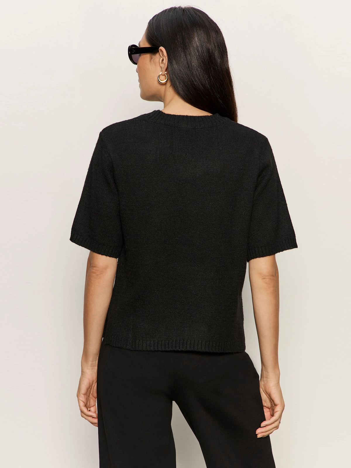 Perfect Sweater Tee Black Microfiber softness Home Trend
