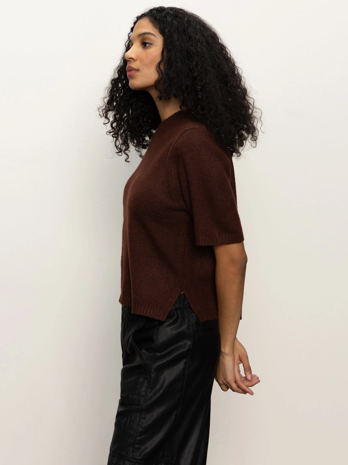 Circular Knit Pattern Flatlock stitching Perfect Sweater Tee Chicory