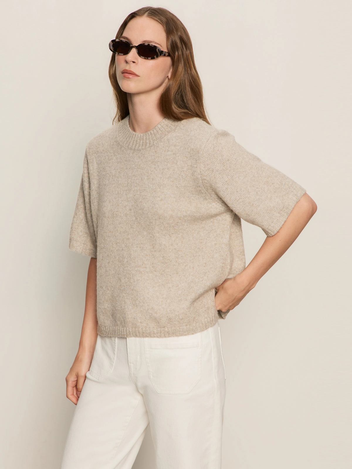 Perfect Sweater Tee Heather Pearl Warm Vibe Modern Comforted
