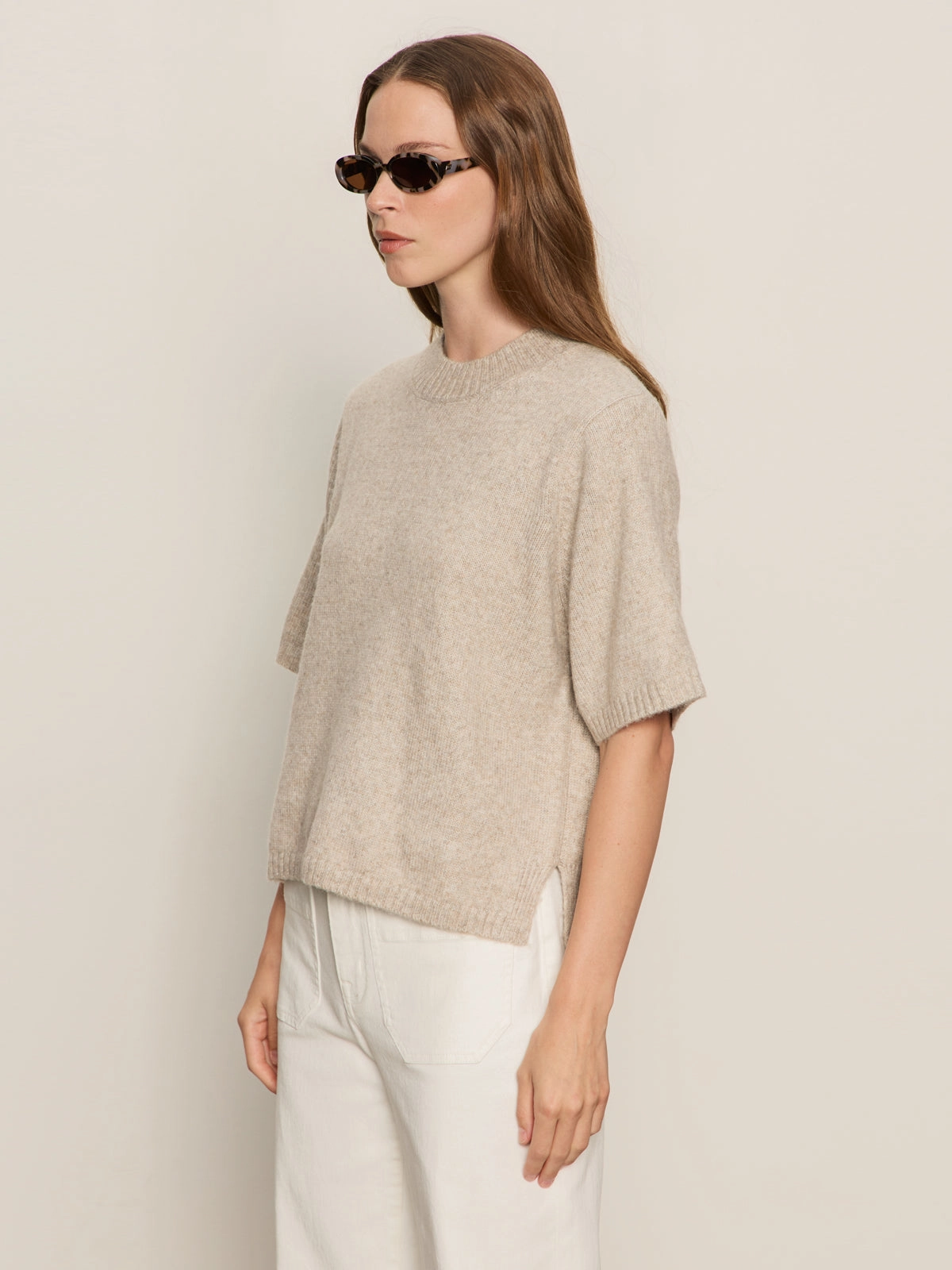 LowCarbon Footprint Textile Perfect Sweater Tee Heather Pearl