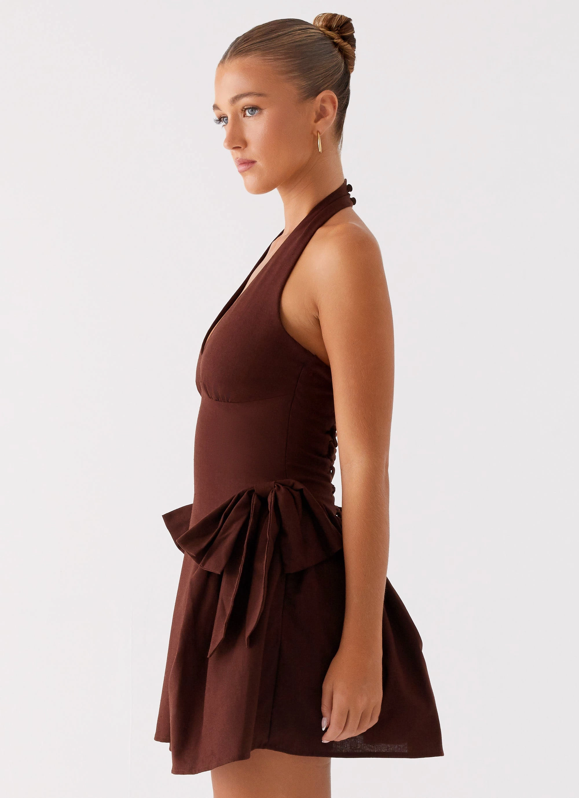 single wear Seasonal Style Avalo Mini Dress - Chocolate