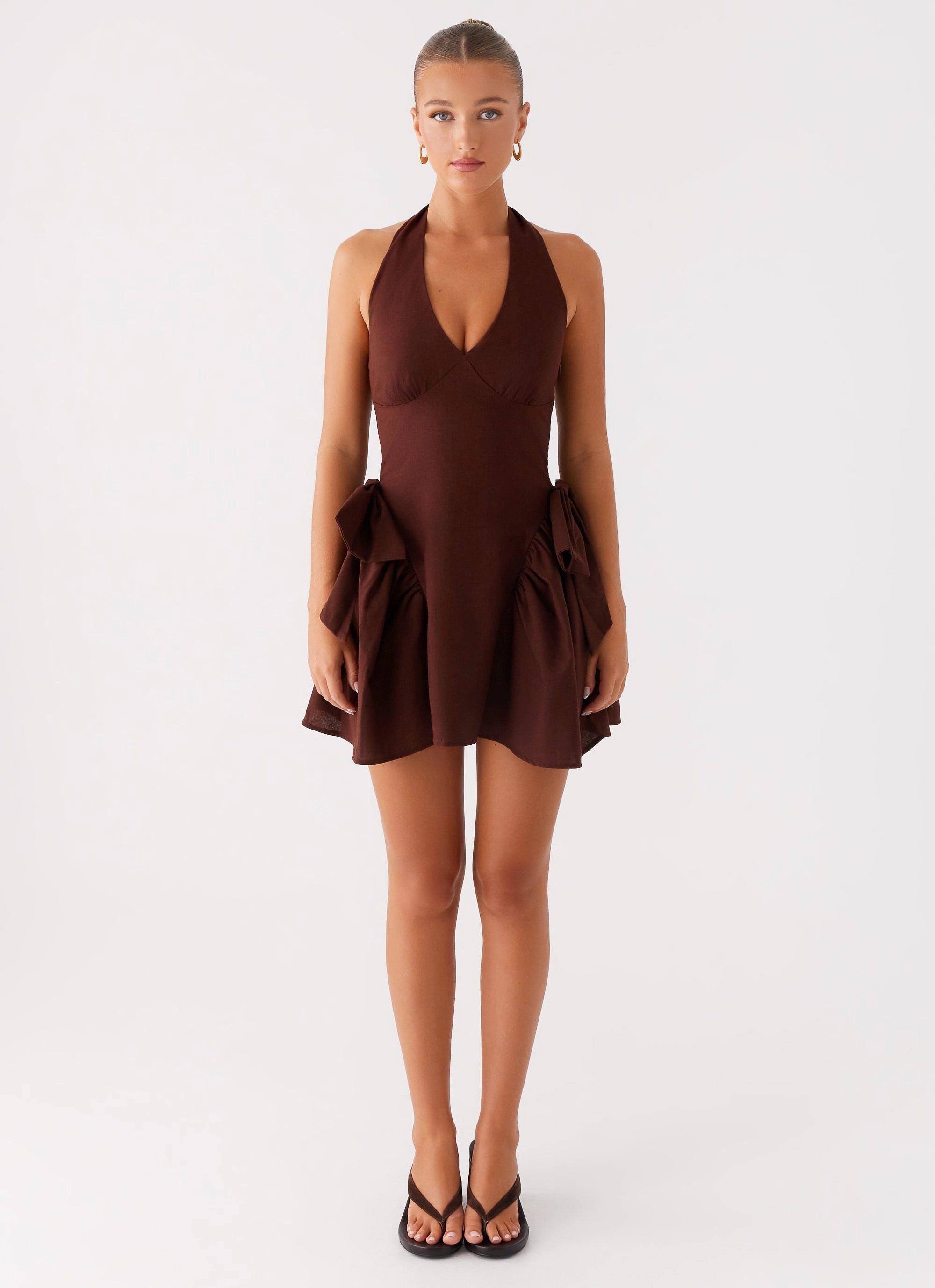 Comfy Style Avalo Mini Dress - Chocolate