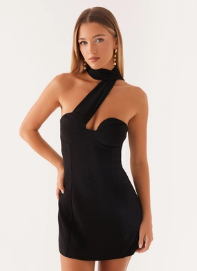 Perfect Waist Fit Sirena Mini Dress - Black Sirena Mini Dress - Black All-Occasion Wear Relaxed Waist