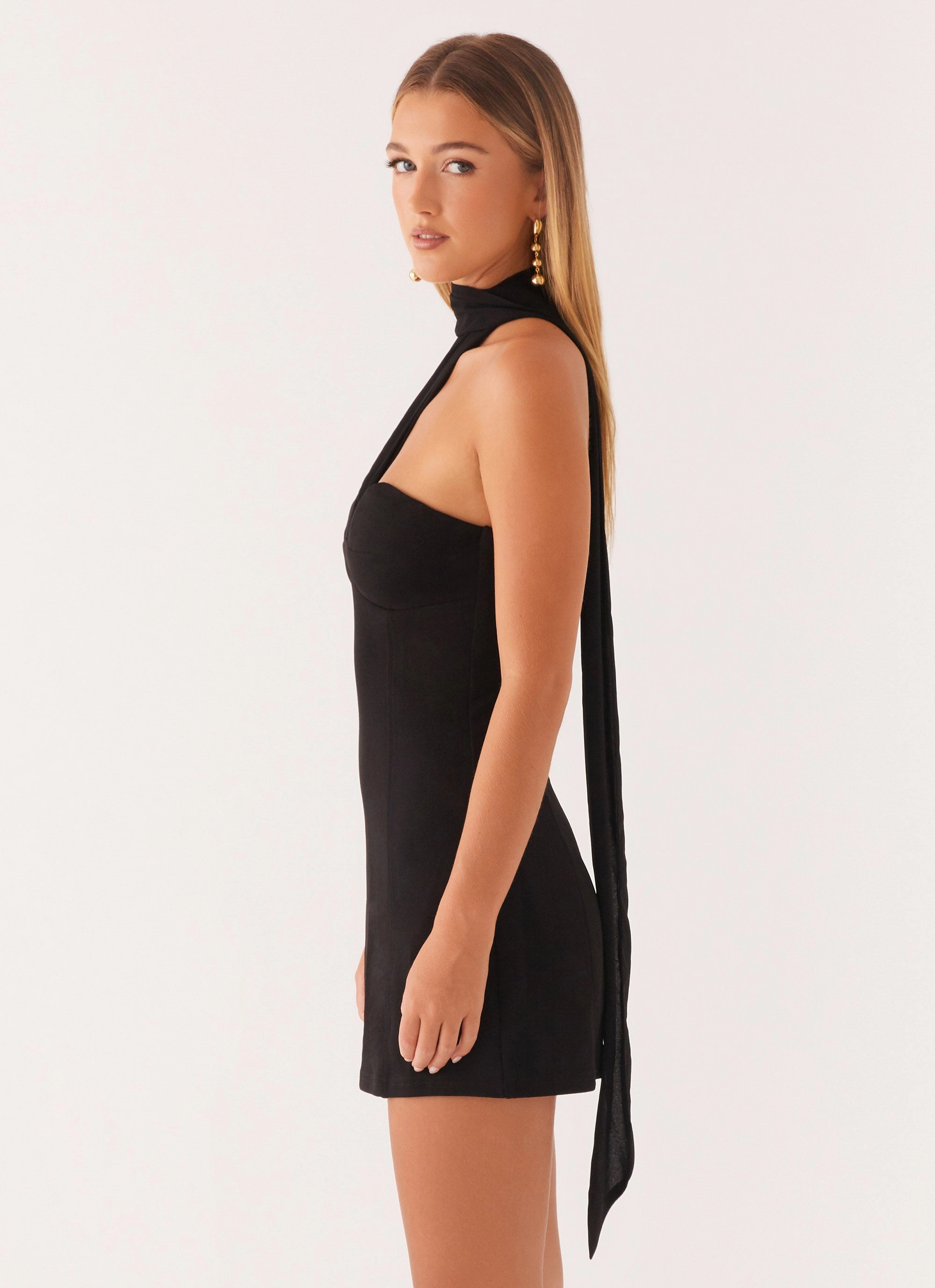 Sirena Mini Dress - Black Chic Balance Minimalist Elegance