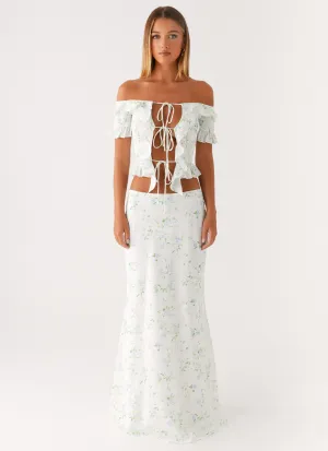 Performance Design Star Girl Maxi Skirt - Vintage Ditsy Floral Star Girl Maxi Skirt - Vintage Ditsy Floral Everyday Ease Office Friendly