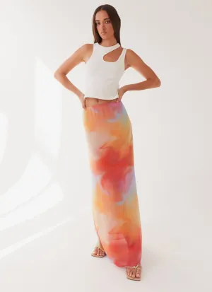 Performance Layer Sunlight Cascade Maxi Skirt - Rainbow Radiance Sunlight Cascade Maxi Skirt - Rainbow Radiance Chilly Day Wear