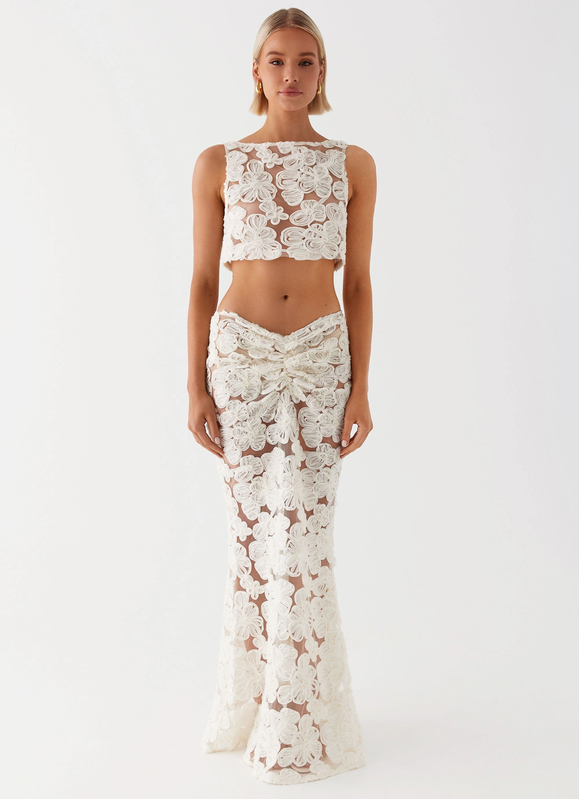 AirflowOptimized Design All-Purpose Wear Fiorella Floret Top - Ivory