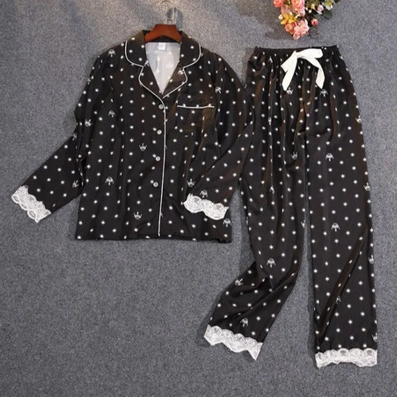 Personalized Floral Pajamas With Lace
