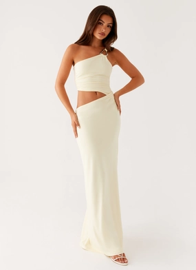 Peta Maxi Dress - Yellow Simple Look Peta Maxi Dress - Yellow Warm Soft