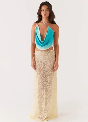 Phoebe Top - Green Gradient Ethically Sourced Fabric Phoebe Top - Green Gradient BreathableMoistureBarrier Outdoor Apparel