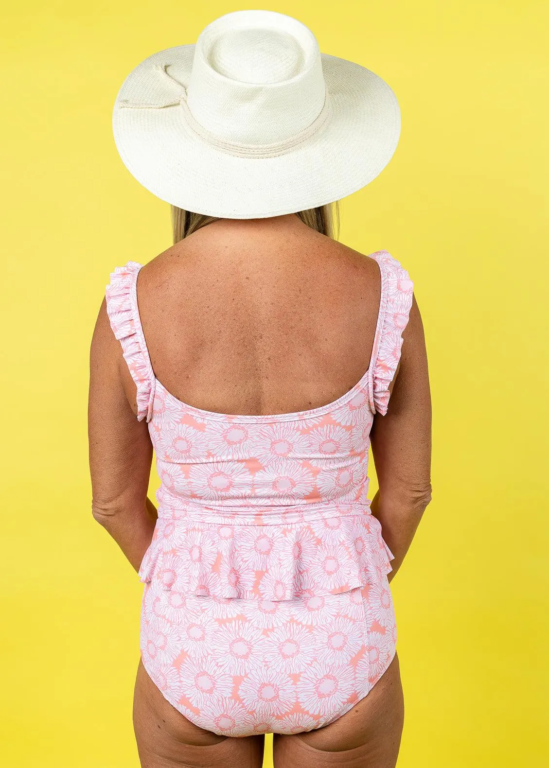 Pink Daisies | Peplum Bottoms